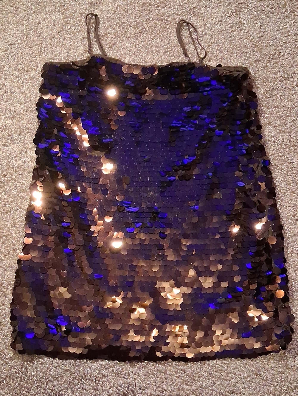 A New Day Sequin Mini Dress with Reversible Bronze Sequins